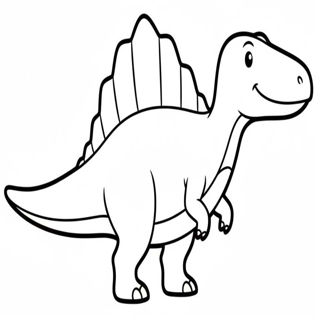 Tekenen Spinosaurus afdrukbaar basis