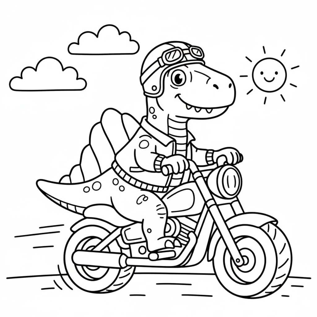 Tekenen Spinosaurus afdrukbaar simpel