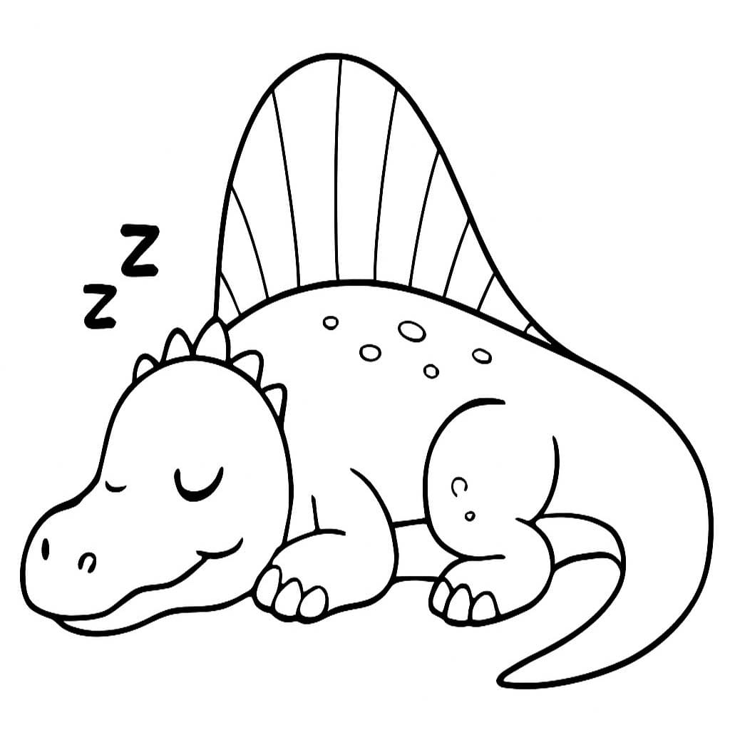 Tekenen Spinosaurus afdrukbaar voor kinderen