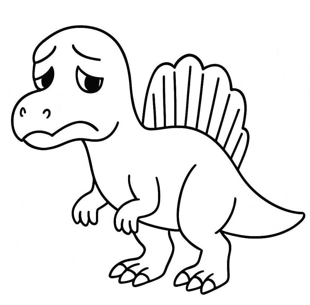 Tekenen Spinosaurus gratis afdrukbaar basis