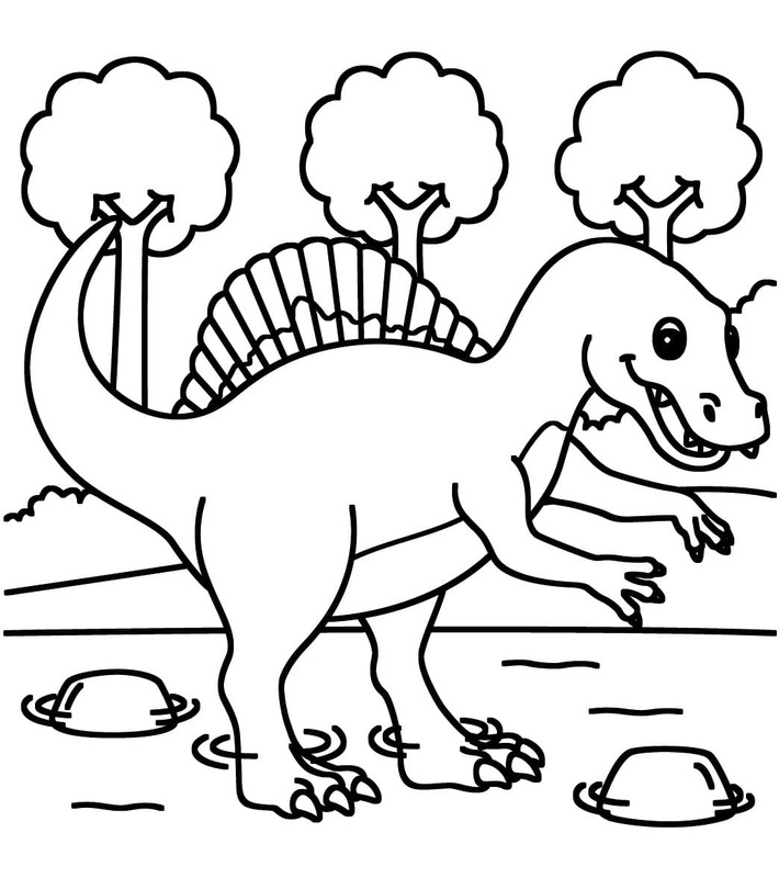 Tekenen Spinosaurus gratis basis