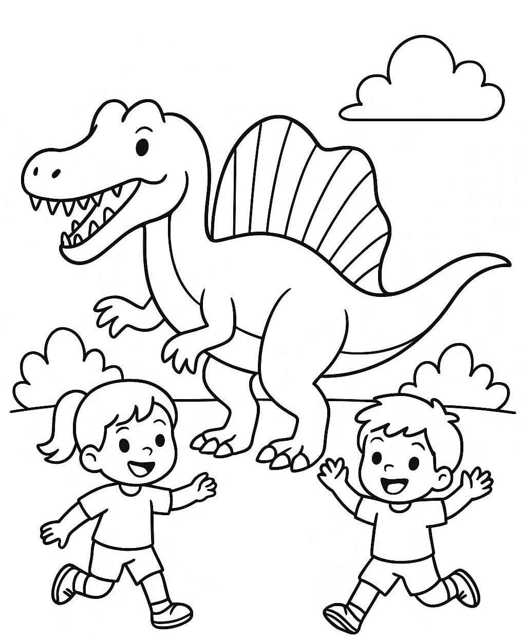 Tekenen Spinosaurus gratis eenvoudig