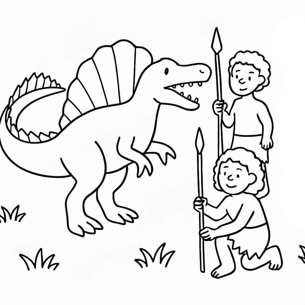 Tekenen Spinosaurus gratis