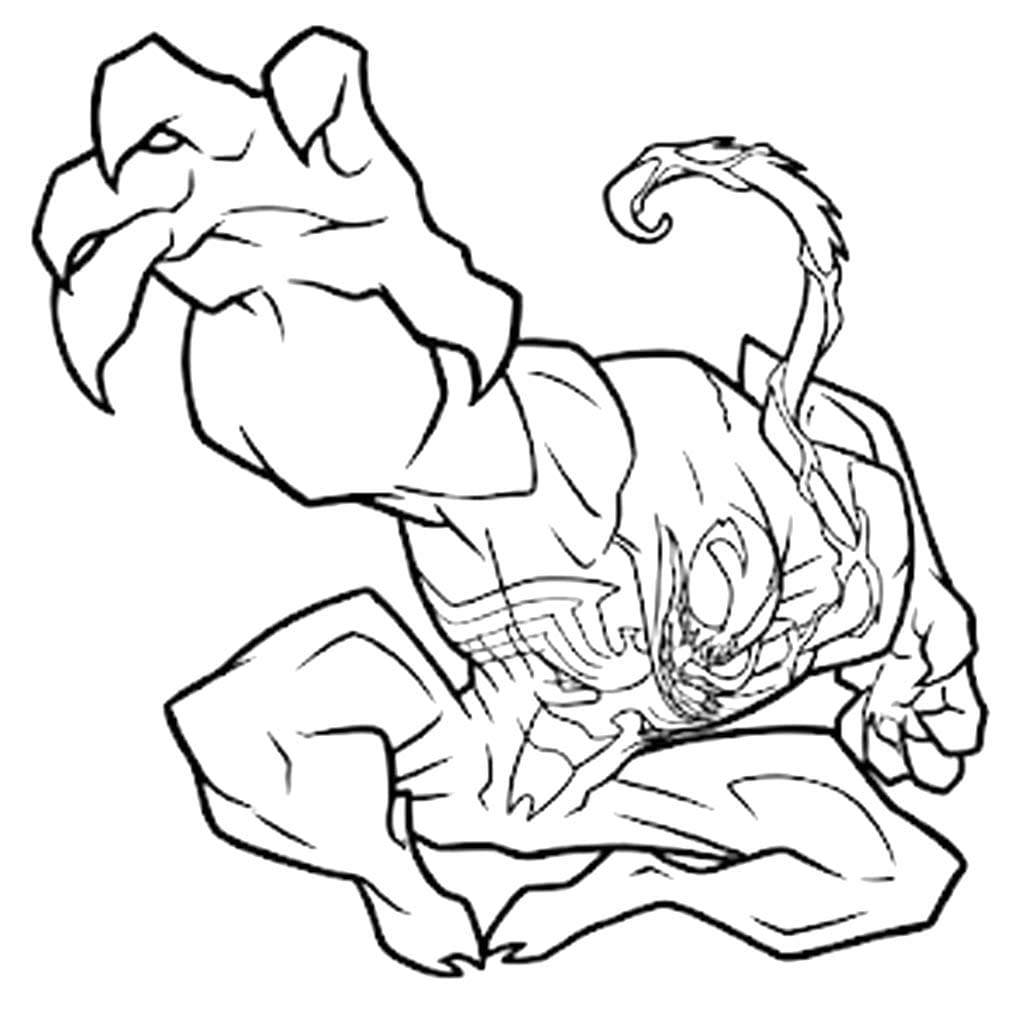 Tekenen Venom gratis afdrukbaar basis