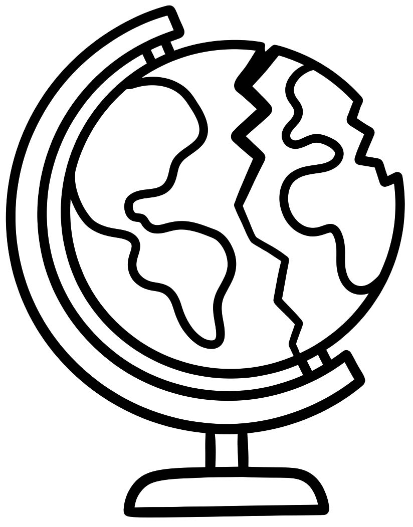 Tekenen Wereldbol eenvoudig