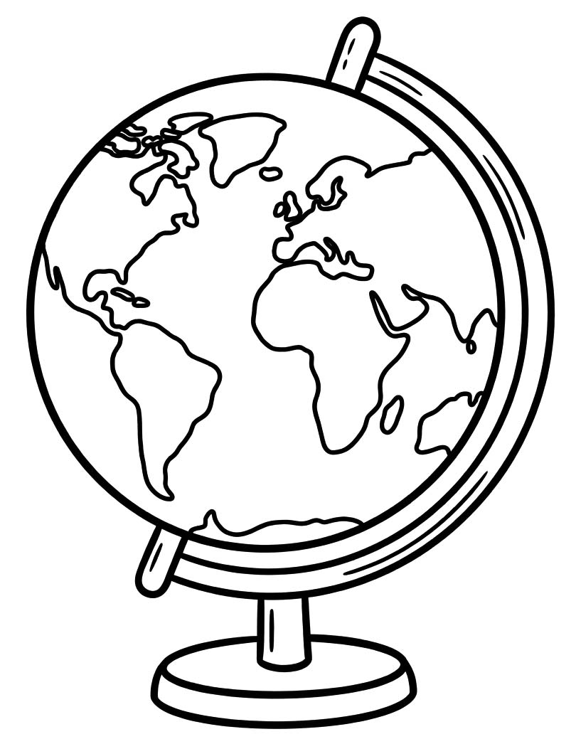 Tekenen Wereldbol gratis basis