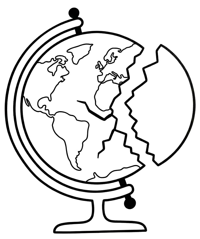 Tekenen Wereldbol simpel