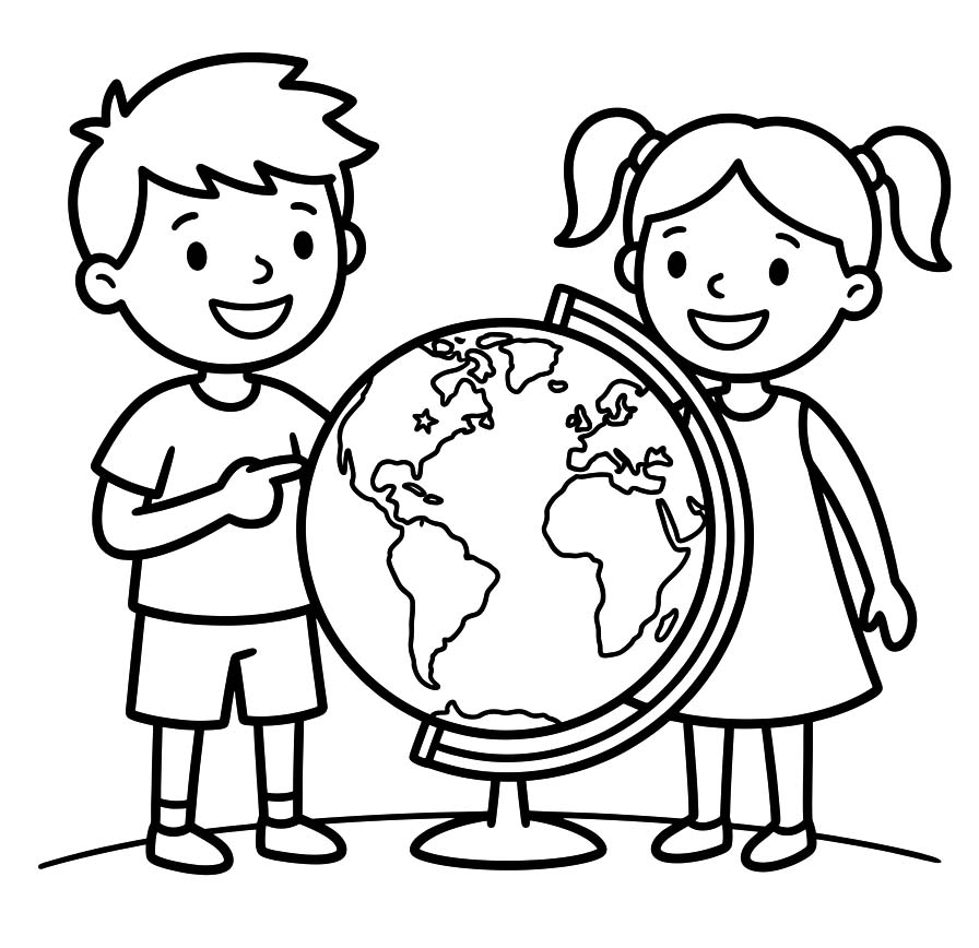 Wereldbol gratis afdrukbaar