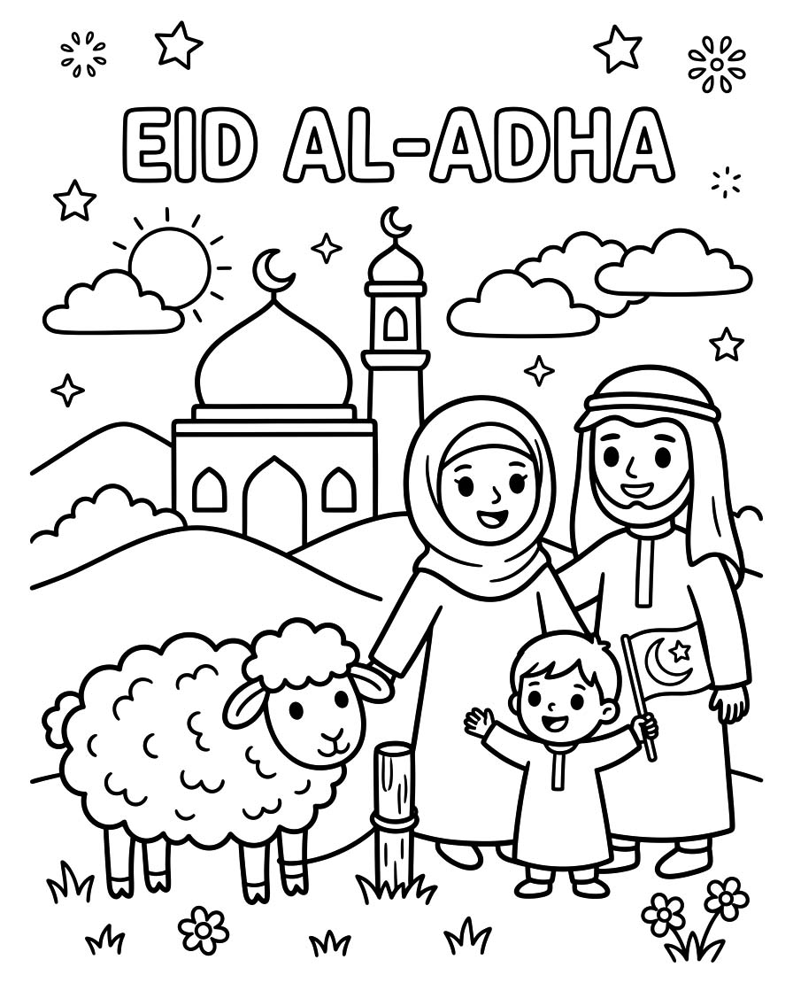 Afbeelding Eid al Adha afdrukbaar
