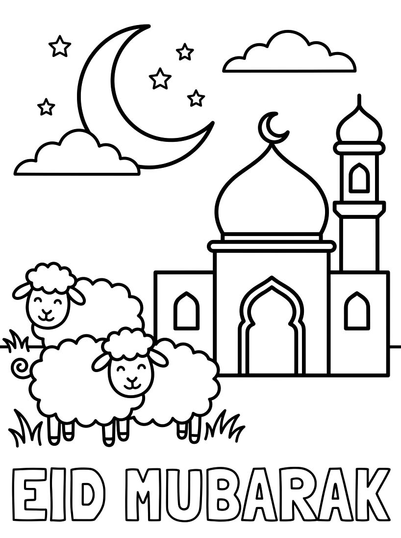Afbeelding Eid al Adha gratis afdrukbaar