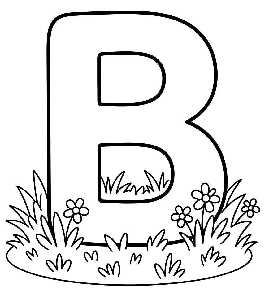 Afbeelding Letter B afdrukbaar