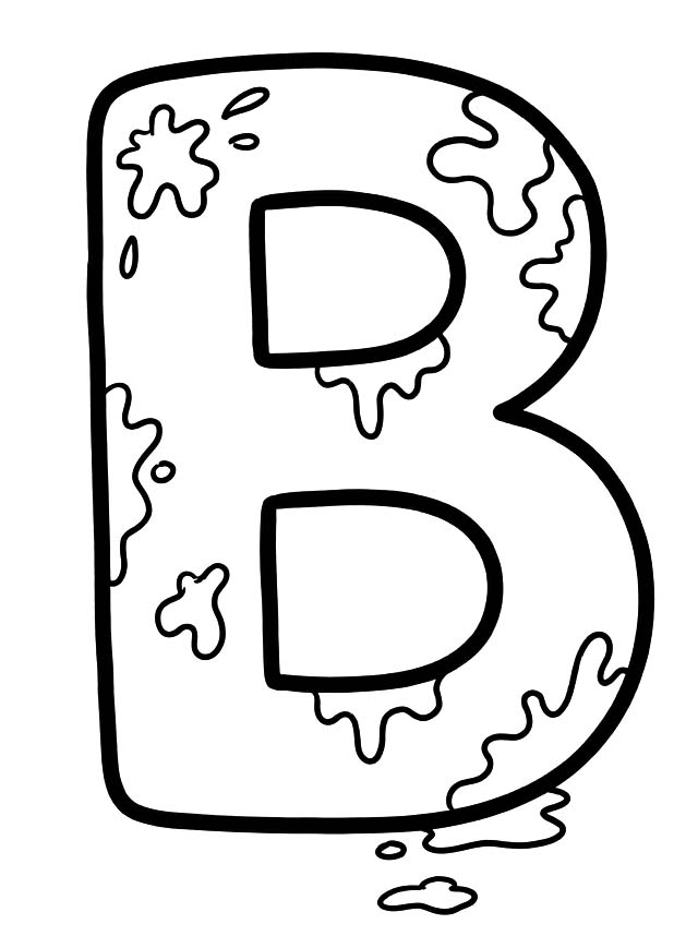 Afbeelding Letter B gratis afdrukbaar