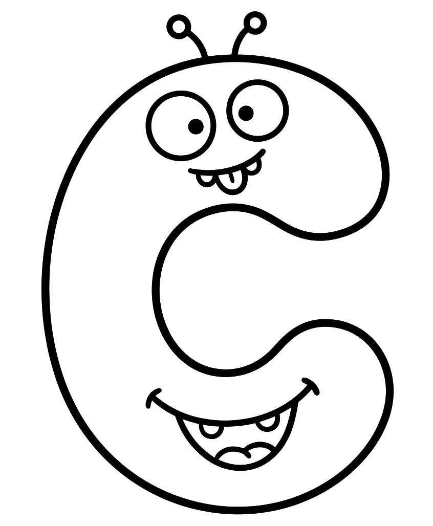 Afbeelding Letter C gratis afdrukbaar