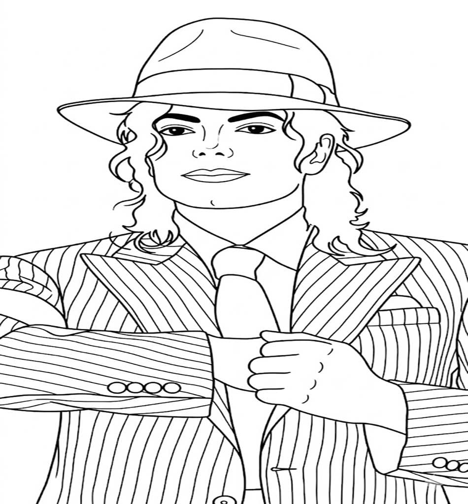 Afbeelding Michael Jackson gratis afdrukbaar
