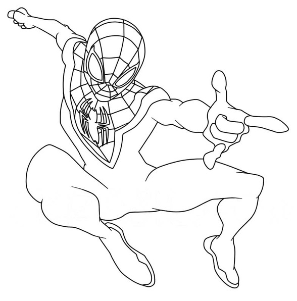 Afbeelding Miles Morales gratis afdrukbaar