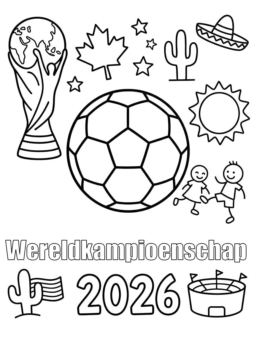 Afbeelding Wereldkampioenschap 2026 gratis afdrukbaar