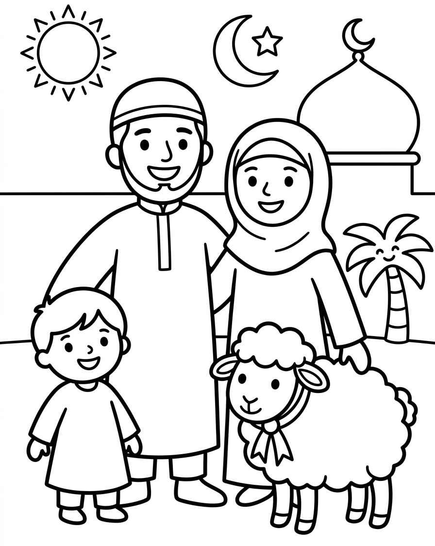 Eid al Adha gratis afdrukbaar voor kinderen