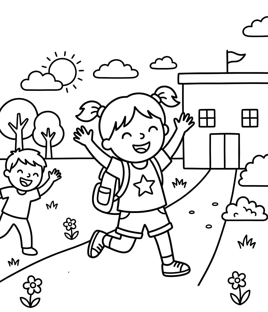 Laatste Schooldag afdrukbaar eenvoudig