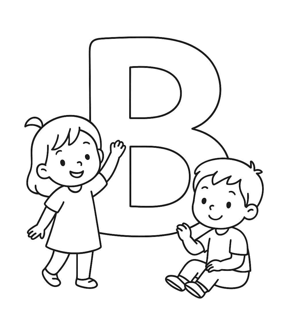 Letter B afdrukbaar
