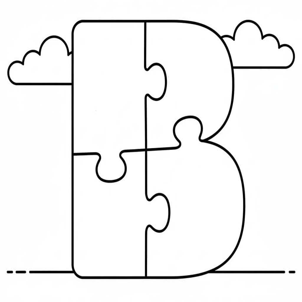 Letter B gratis afdrukbaar basis