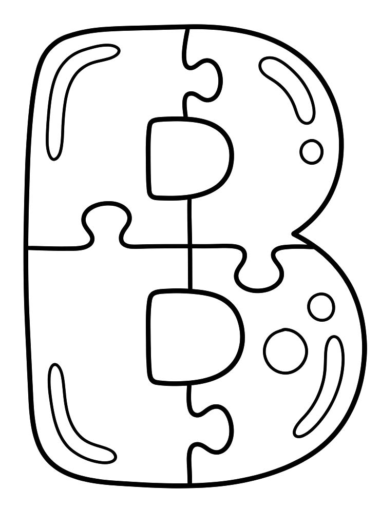 Letter B gratis afdrukbaar eenvoudig