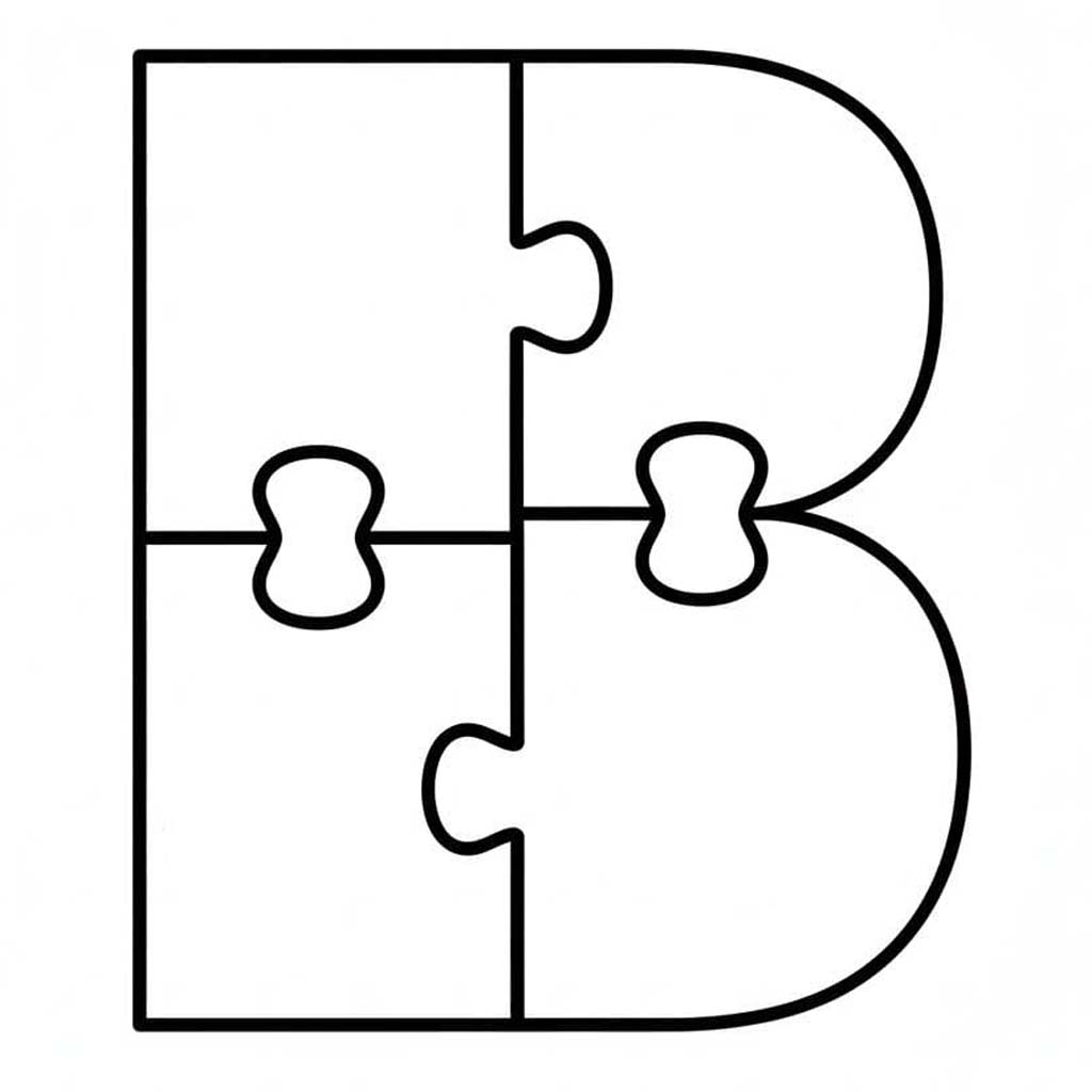 Letter B gratis afdrukbaar