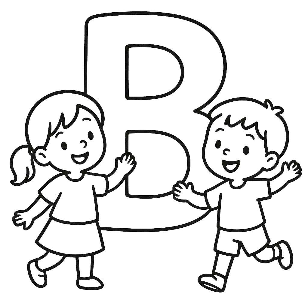 Letter B gratis afdrukbaar voor kinderen