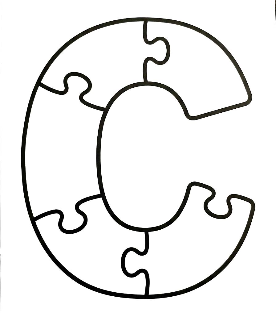 Letter C afdrukbaar eenvoudig