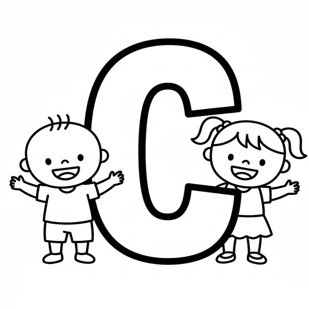 Letter C afdrukbaar