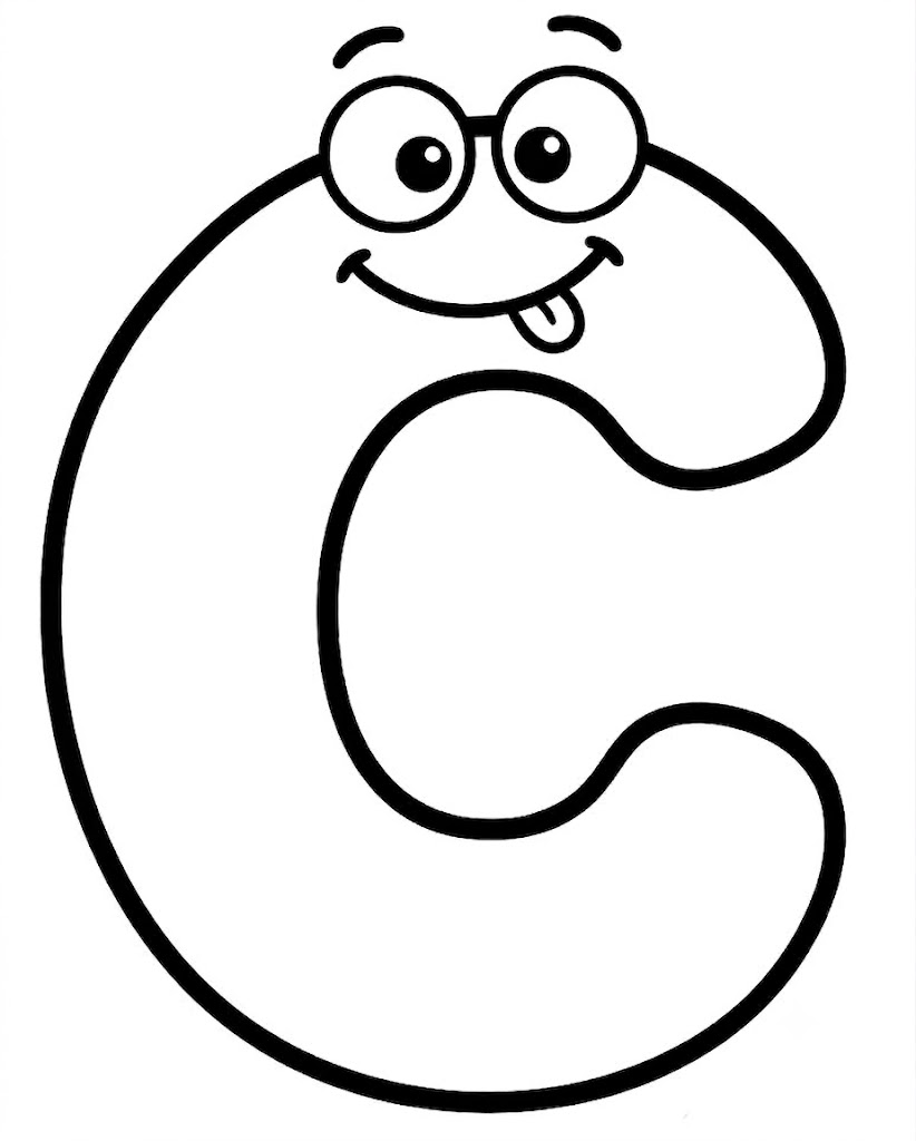 Letter C afdrukbaar voor kinderen