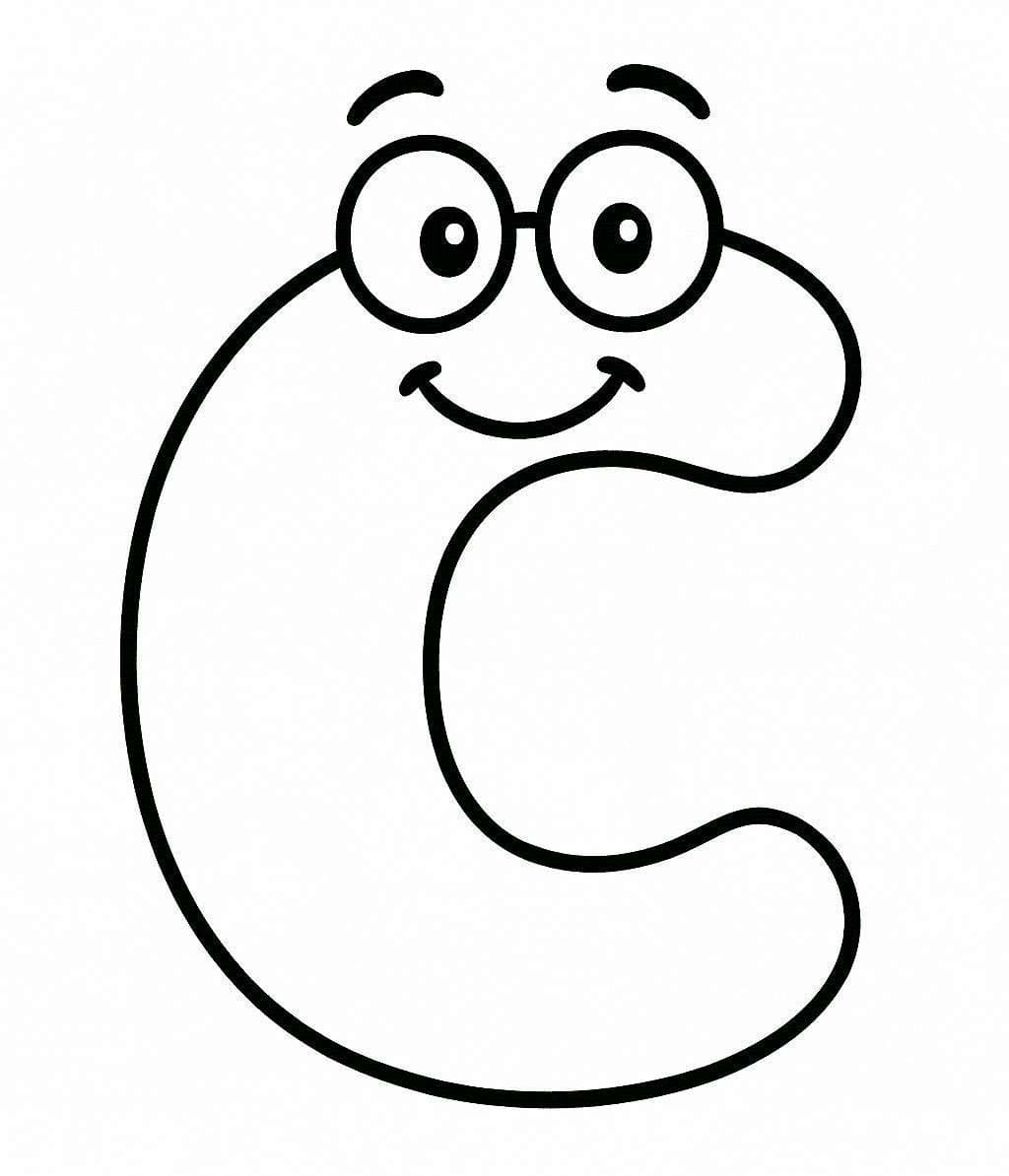 Letter C gratis afdrukbaar basis