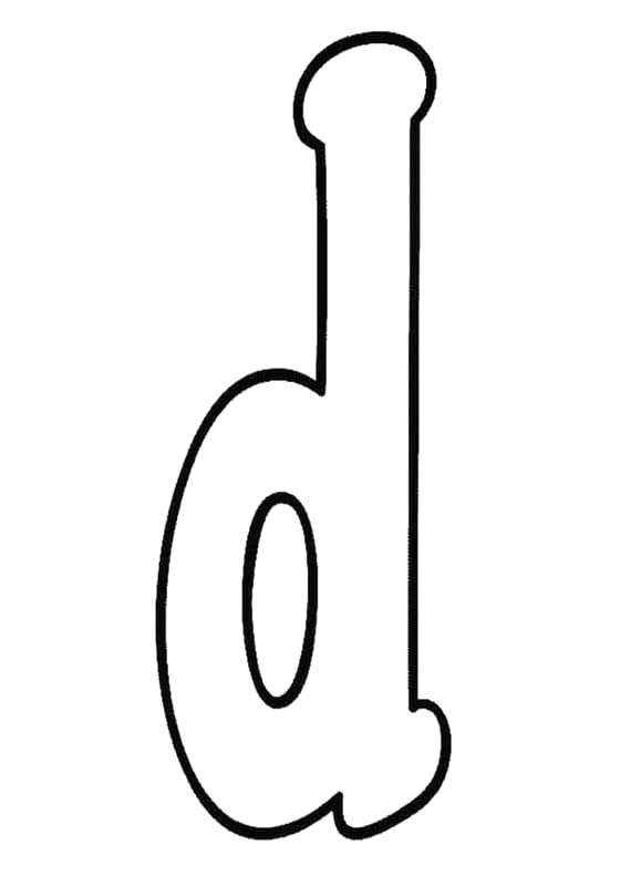 Letter D gratis afdrukbaar basis