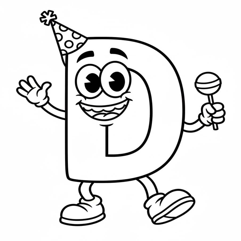 Letter D gratis afdrukbaar
