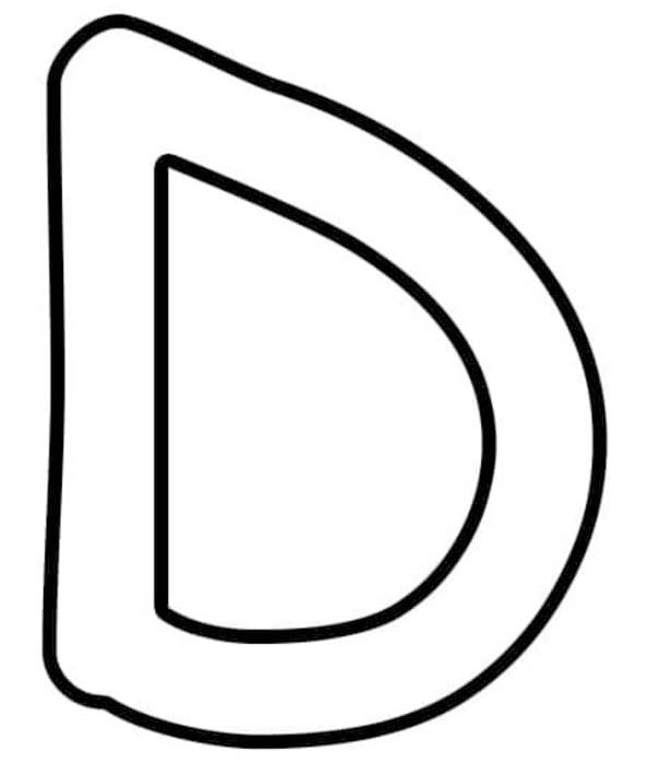 Letter D gratis afdrukbaar voor kinderen