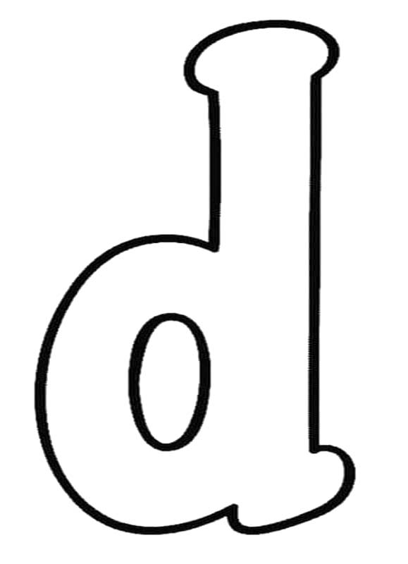 Letter D gratis eenvoudig