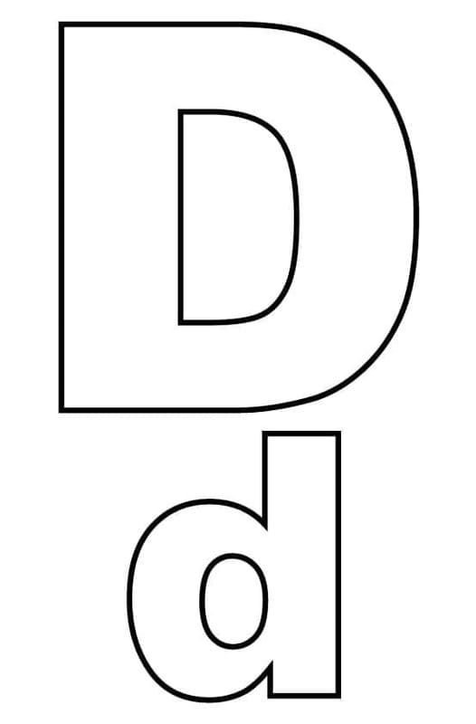 Letter D gratis voor kinderen
