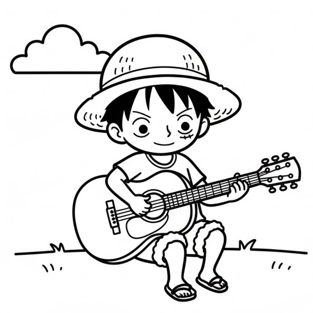 Luffy afdrukbaar voor kinderen