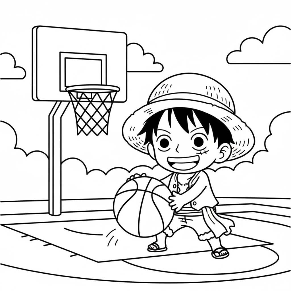 Luffy gratis afdrukbaar