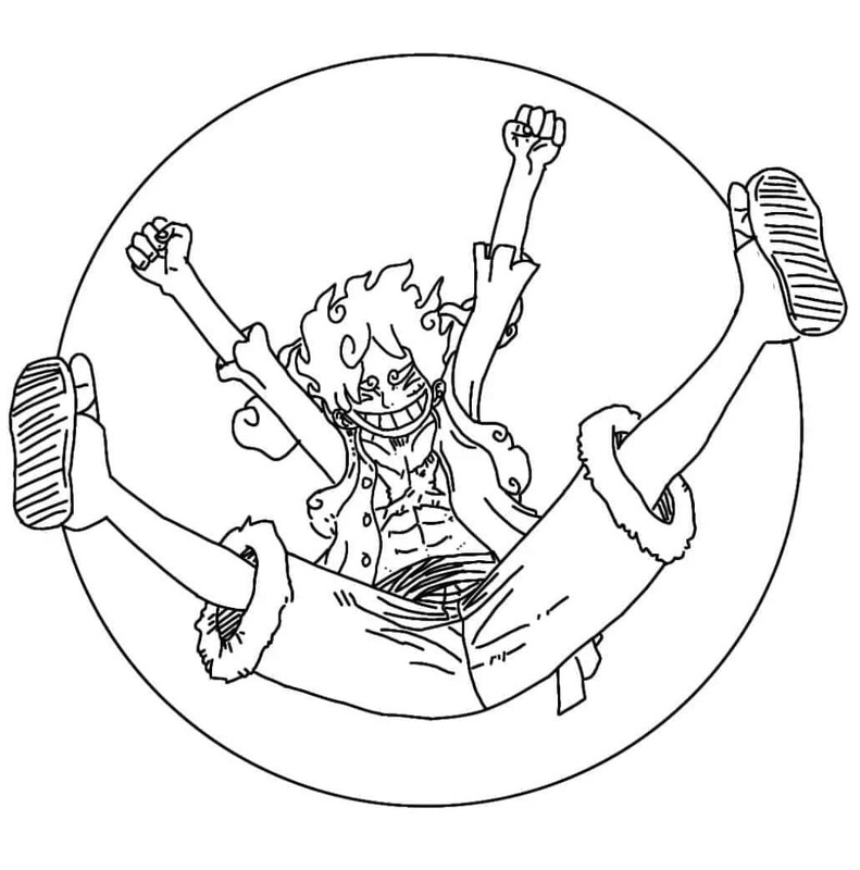 Luffy gratis afdrukbaar simpel