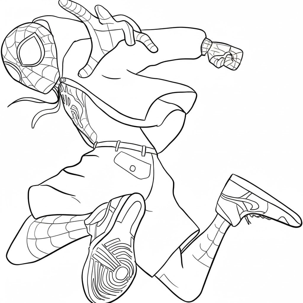 Miles Morales afdrukbaar simpel