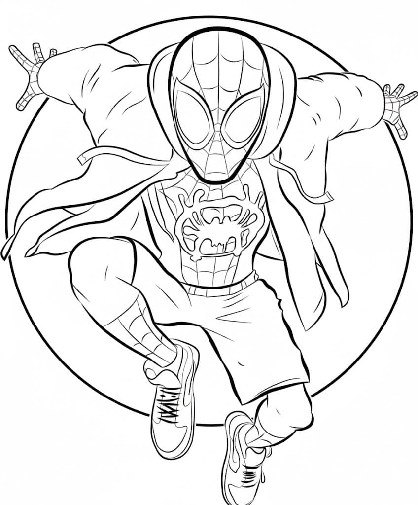 Miles Morales gratis afdrukbaar voor kinderen