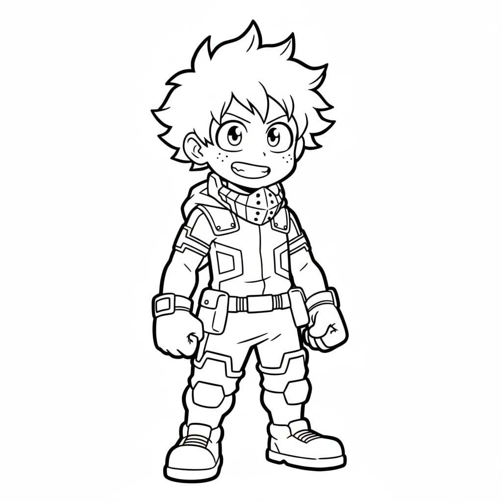 My Hero Academia afdrukbaar basis
