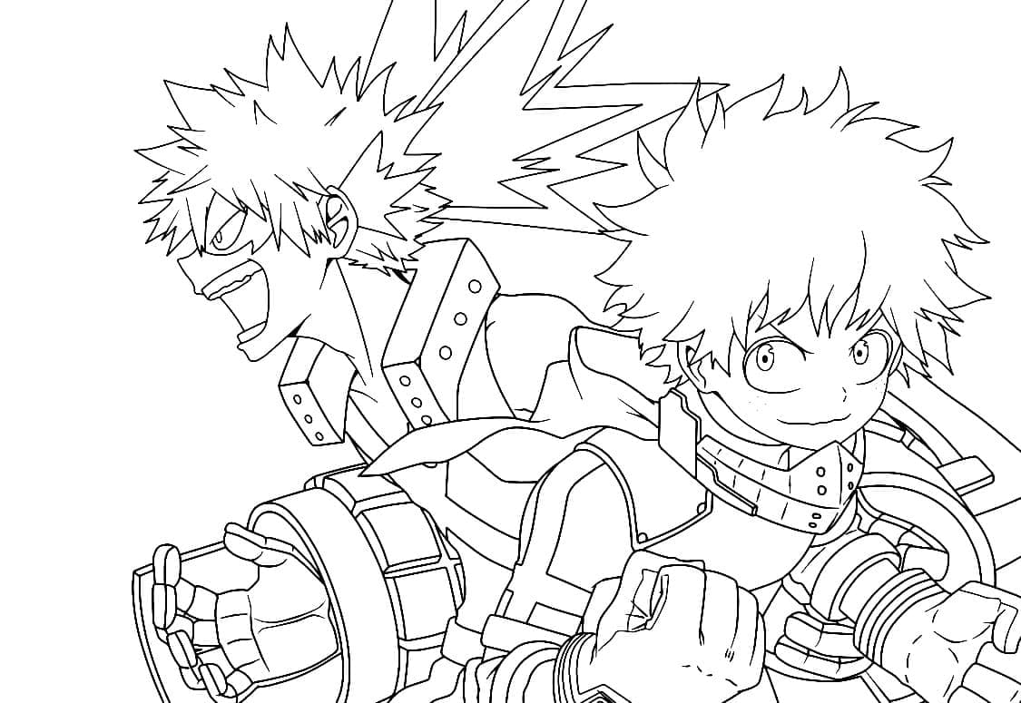 My Hero Academia gratis afdrukbaar basis