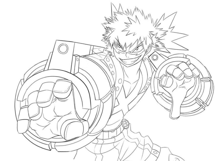 My Hero Academia gratis afdrukbaar simpel