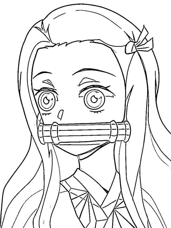 Nezuko afdrukbaar basis
