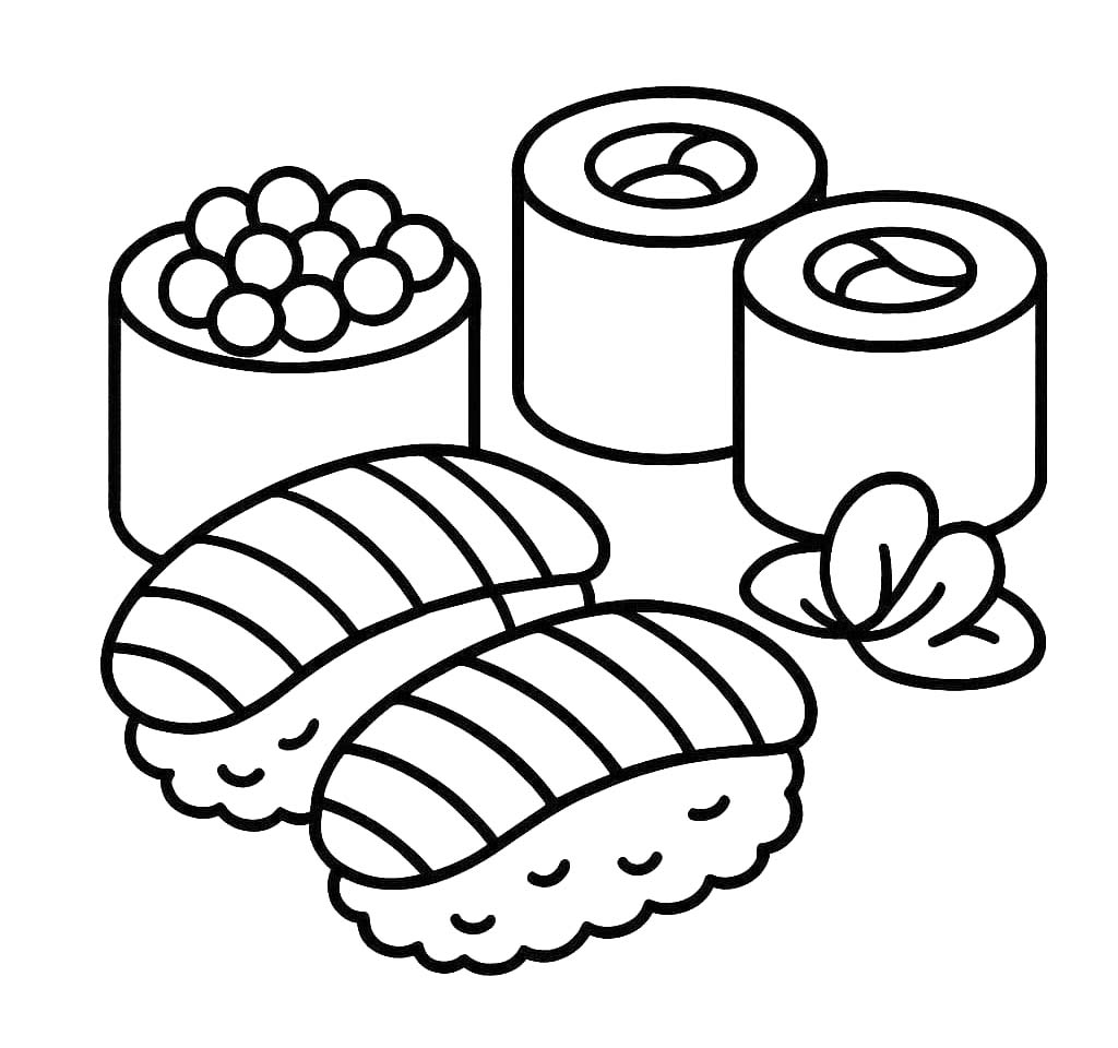 Sushi gratis afdrukbaar