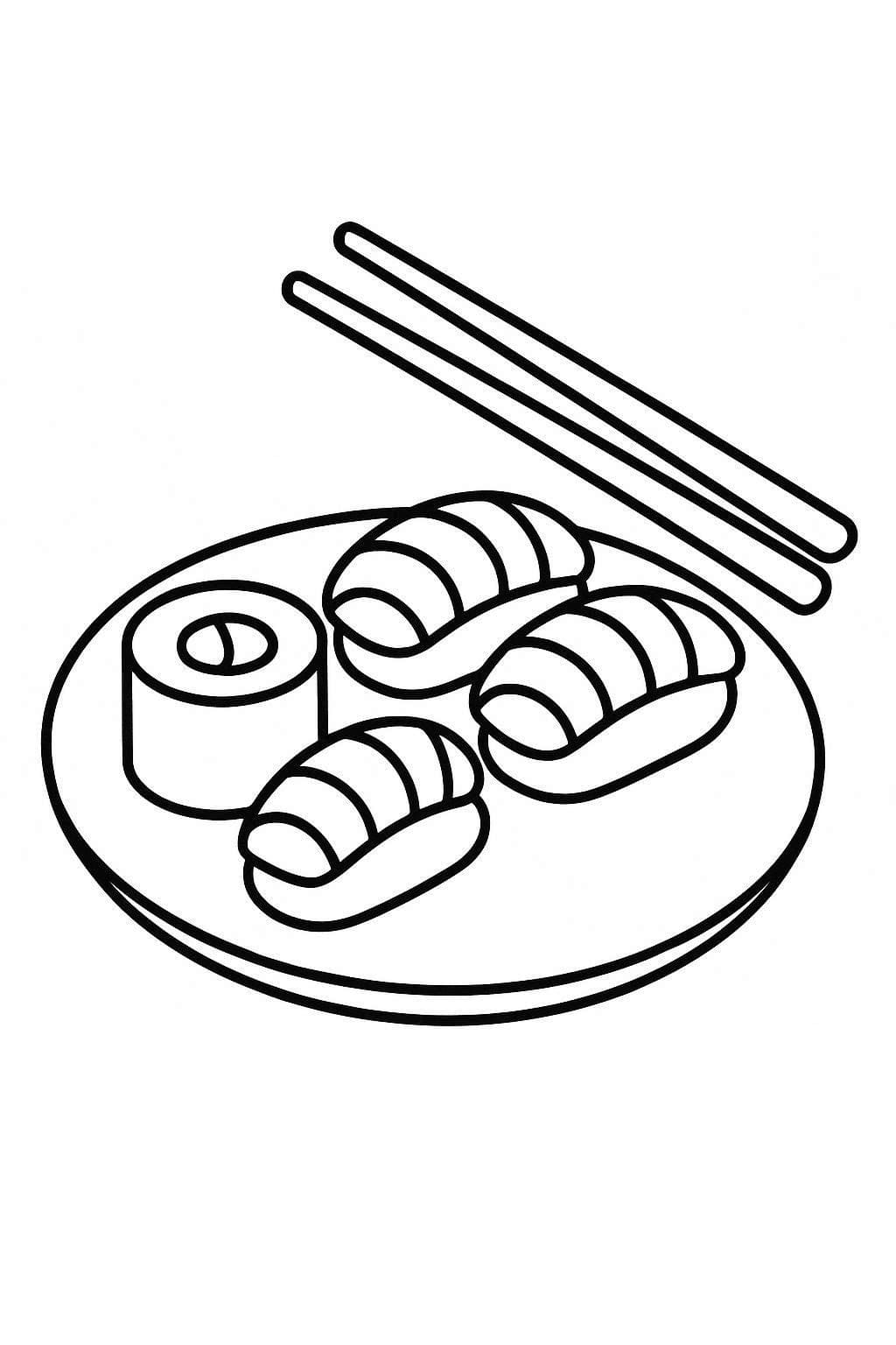 Sushi gratis afdrukbaar simpel