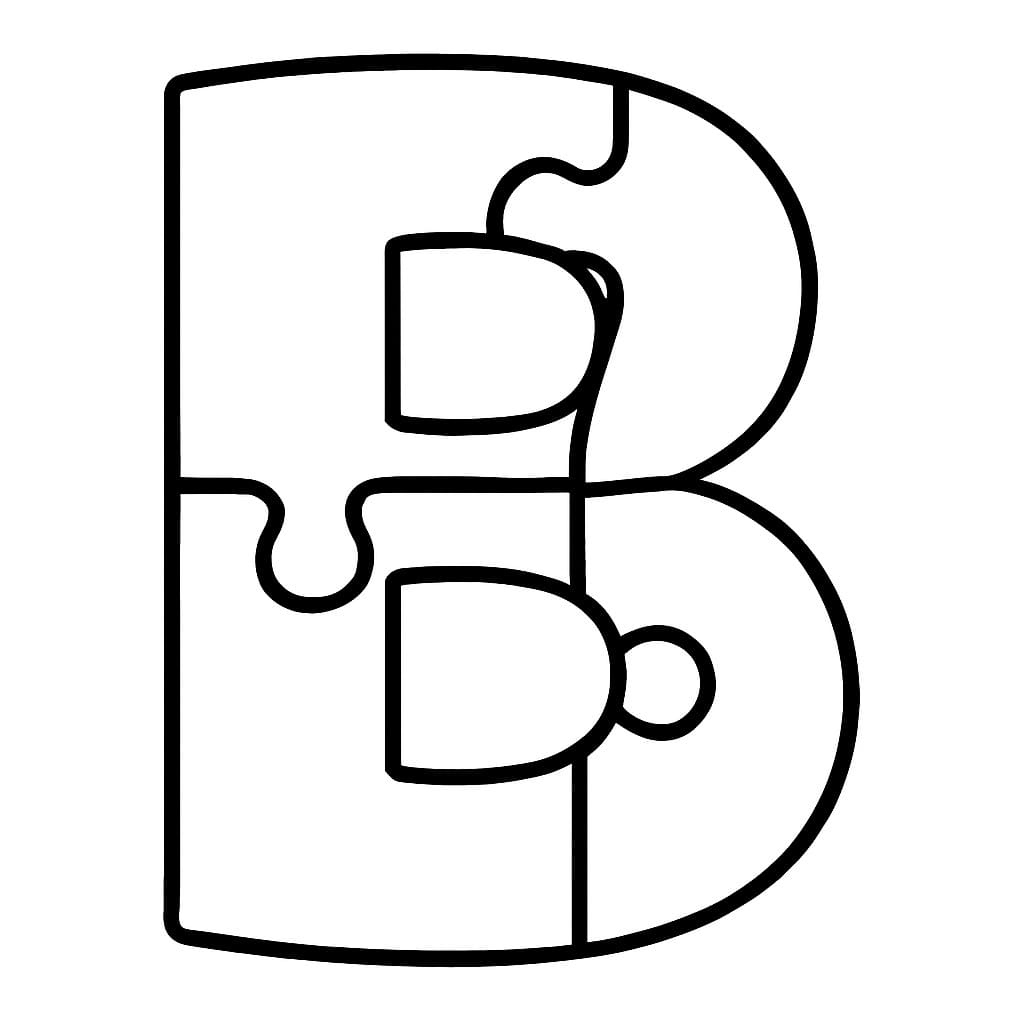 Tekenen Letter B afdrukbaar basis