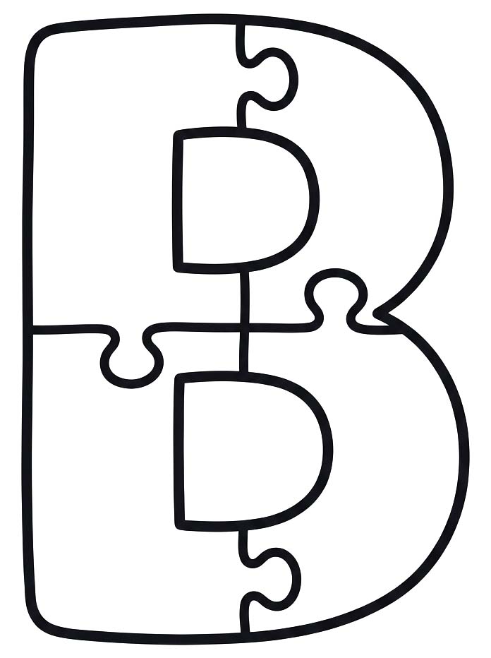 Tekenen Letter B afdrukbaar eenvoudig