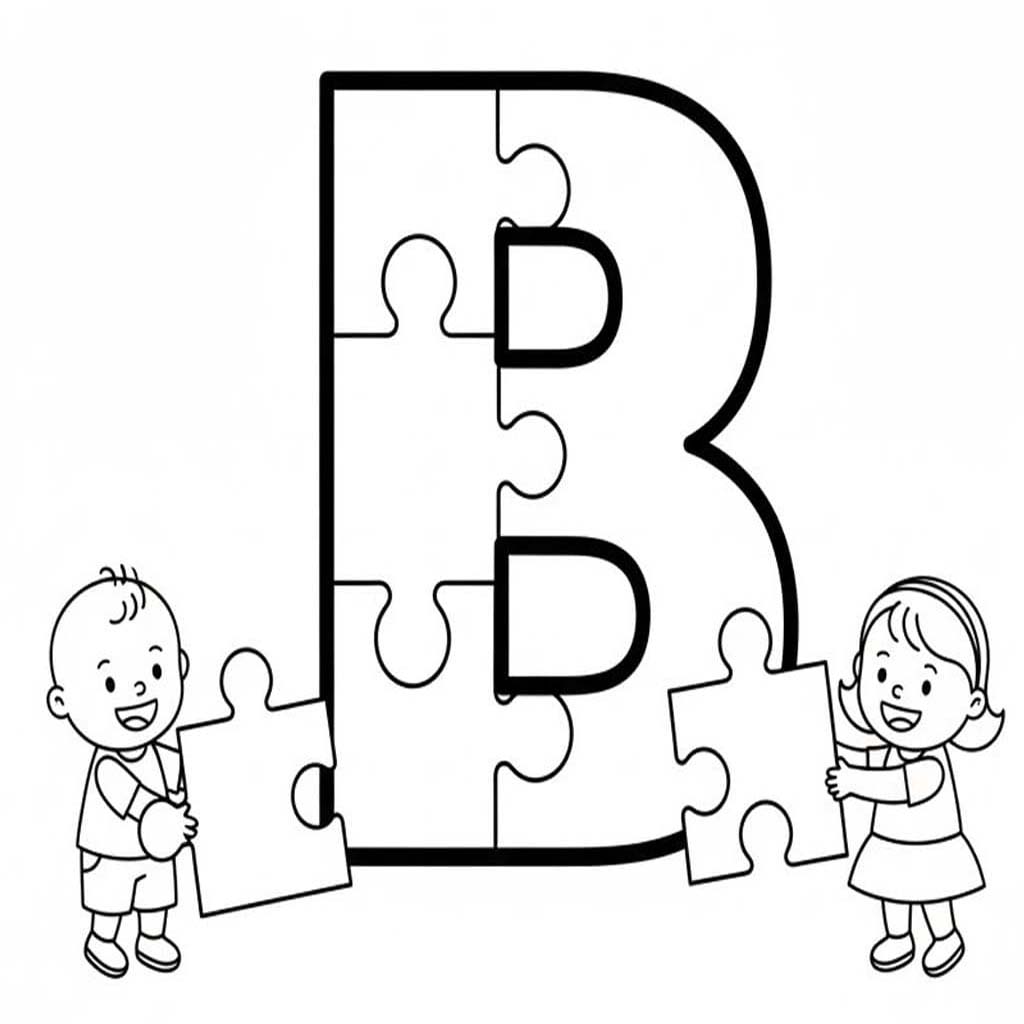 Tekenen Letter B afdrukbaar